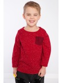 Red boys\' blouse with a pocket DZ9027 - Online store - Boutique